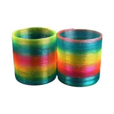 Imagem de Brinquedos Mágicos De Mola Arco-Íris, Diversos Tamanhos, Flexíveis, Di