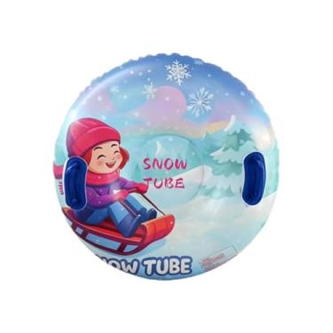 Imagem de harayaa Brinquedo inflável de neve para crianças e adultos, trenó inflável portátil de PVC para atividades familiares ao ar livre, Style a