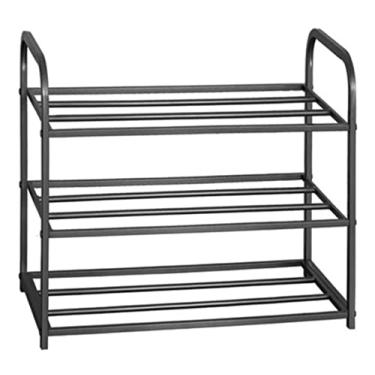 Imagem de Prateleira de sapato, organizador de sapato, 3 níveis, ferro forjado, organizador de armazenamento de metal, organizador de armazenamento para entrada, corredor, armário, quarto, sapato, suporte (cor