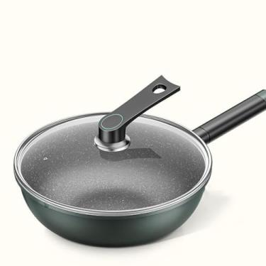 Imagem de THJKUPO Maifanshi-Wok antiaderente para uso doméstico, frigideira, antiaderente, fogão eletromagnético