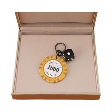 Imagem de Chaveiro De Cassino Com Fichas De Poker E Dados, Presente Único De Jog