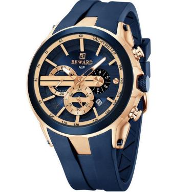 Imagem de Relogio Masculino Esportivo Impermeavel 3atm Pulseira De Silicone Azul