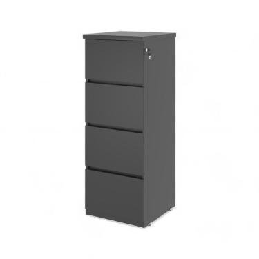 Imagem de Gaveteiro Arquivo 04 Gavetas Línea Preto