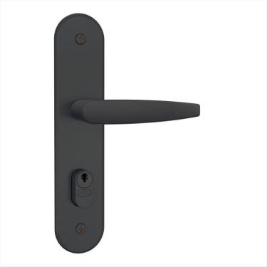 Imagem de Fechadura De Porta 804/33 Externa Espelho Preto Fosco Stam