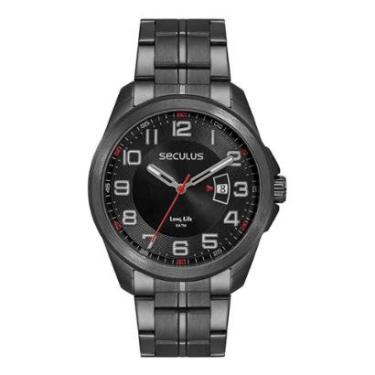Imagem de Relógio Seculus Long Life Preto Masculino 77263GPSVPA2-Masculino