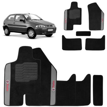 Imagem de Jogo de Tapetes Carpete Palio 1996 a 2007 Preto 5 Peças