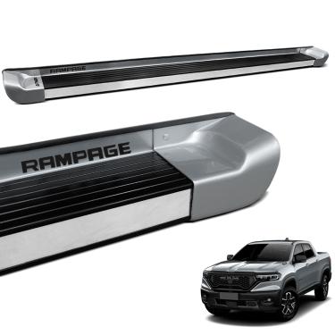 Imagem de Estribo Lateral Rampage 2023 a 2025 Prata Billet Personalizado