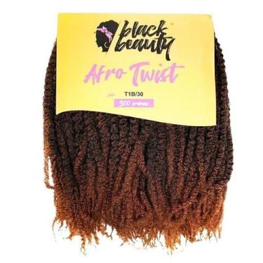 Imagem de Cabelo Sintético Crochet Afro Twist 45cm - Cor Preto/Mel Escuro - Blac