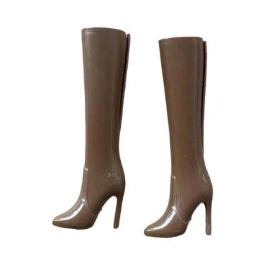 Imagem de Botas De Inverno De Salto Alto De 30cm Para Bonecas De Escala 1/6, Ace