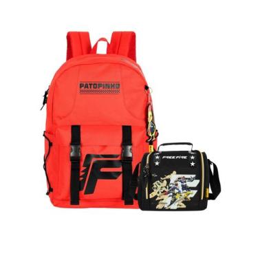 Imagem de Kit Free Fire Mochila Escolar Costa + Lancheira Térmica Game - Luxcel,