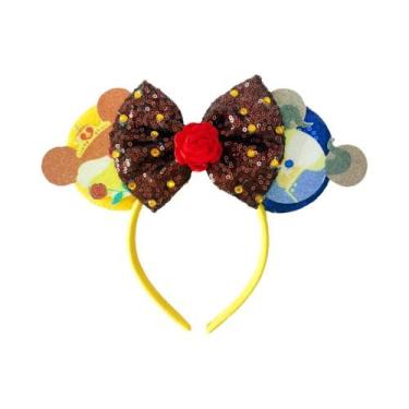 Imagem de Tiara De Mickey Mouse Para Mulheres Com Laço Do Castelo Da Cinderela P