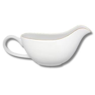 Imagem de Molheira 450ml Porcelana Borda Dourada Royal Hauskraft Para Molhos Mas