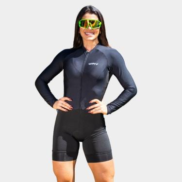 Imagem de Macaquinho Feminino Roda Rosa Bike PRO Manga Longa-Feminino