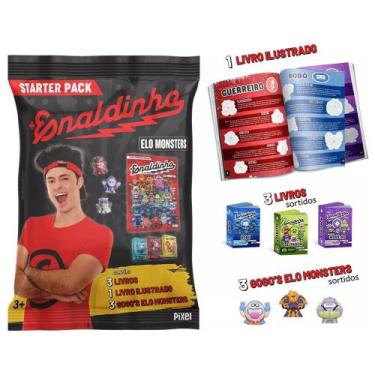 Imagem de Enaldinho Coleção Elo Monsters Starter Pack Com Álbum Ilustrado Oficia