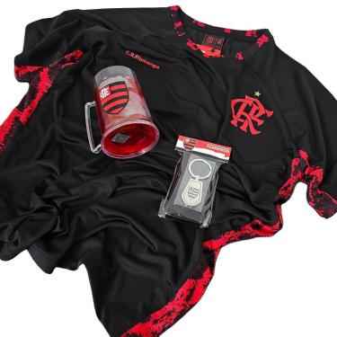 Imagem de Kit Flamengo Oficial - Camisa Blood + Caneca + Chaveiro - Masculino-Masculino