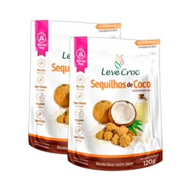 Imagem de Kit 2x: Biscoito Sequilho Coco Sem Glúten Leve Crock 120g