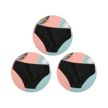 Imagem de Conjunto De 3 Calcinhas De Algodão De Cintura Baixa Para Mulheres, Rou