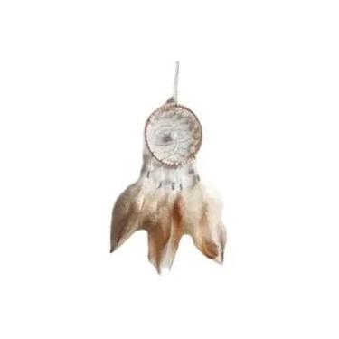 Imagem de Pingente De Carro Apanhador De Sonhos Com Plumas E Cristais Para Menin