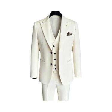 Imagem de Terno Formal Slim-fit Estilo Coreano Em Três Peças Para Casamento, Ide