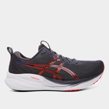 Imagem de Tênis Asics Gel-Pulse 16 SE Masculino, Cinza, Vermelho, 42