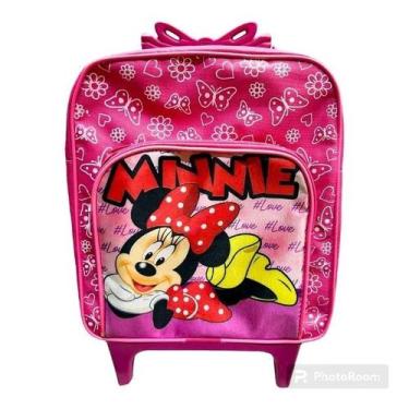 Imagem de mochila escolar creche infantil de rodinhas minie - sem marca