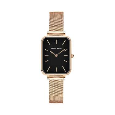 Imagem de Relógio Feminino Quadrado De Moda HANNAH MARTIN Com Movimento Japonês,