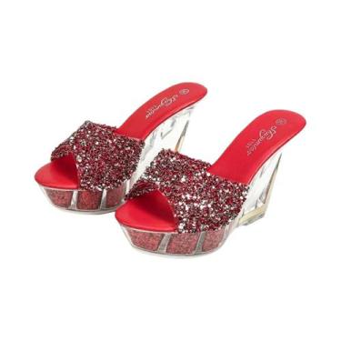 Imagem de Sandálias Femininas Modernas De Salto Alto 11CM Com Salto Plataforma T