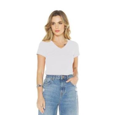 Imagem de Blusa Feminina Fore Básica de Gola V Vermelho-Feminino