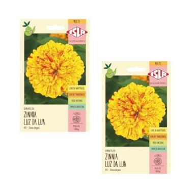Imagem de 2X Sementes Zinnia Luz da Lua ISLA