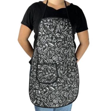 Imagem de Avental Plastificado Impermeável Cozinha Salão Artesanato Jardinagem E