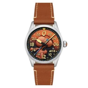 Imagem de Relógio AVI-8 Spitfire Peanuts Snoopy Flying Ace Automatic Burnt Orange AV-4150-02-Masculino