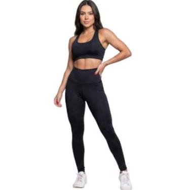 Imagem de Calça Legging Cós Alto Lisa Vekyo Roupa Para Academia Treino Moda Fitness Feminina Musculação-Feminino