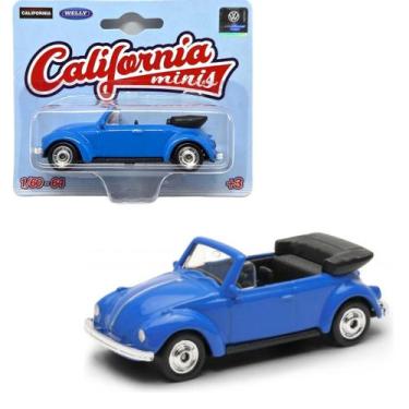 Imagem de Miniatura 164 Volkswagen Fusca Conversível Azul - California Minis