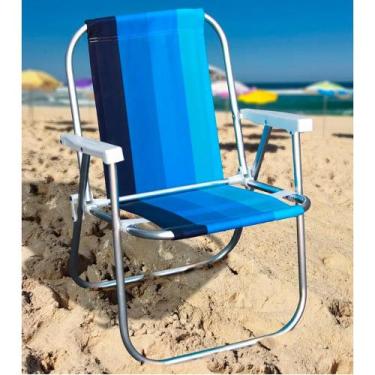 Imagem de Cadeira de Praia Alta Botafogo em Alumínio Cores Diversas - Item Sorti