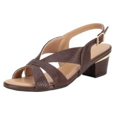 Imagem de Sandália Feminina Salto Grosso Usaflex An14003-Feminino