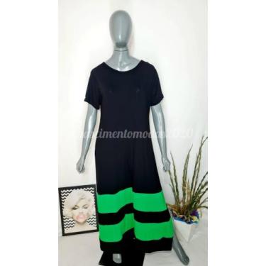 Imagem de Vestido Faixa Com Bolso e Fenda Lateral Moda Femenina - nascimentomoda