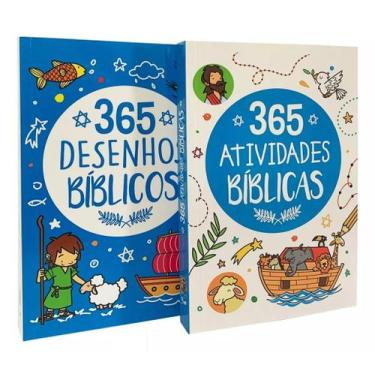 Imagem de Kit 2 Livros Bíblicos - 365 Desenhos Bíblicos e 365 Atividades Bíblica