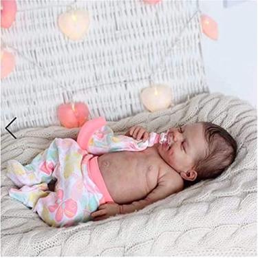 Imagem de BAOERYAA Boneca Bebe Reborn Silicone Realista, Olhos Fechados Dormindo Realista Boneca...