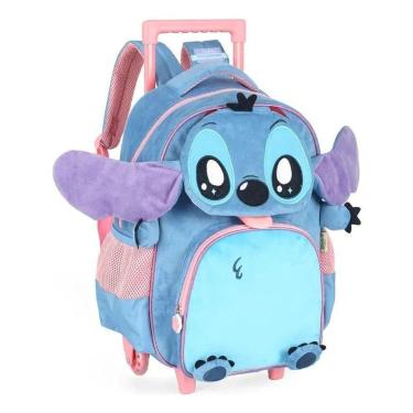 Imagem de MOCHILA ESCOLAR STITCH PELUCIADA RODINHAS 3D-Feminino