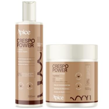 Imagem de Kit Apse Crespo Power Tratamento Finalização Completo Co Wash E Creme De Pentear Vegano