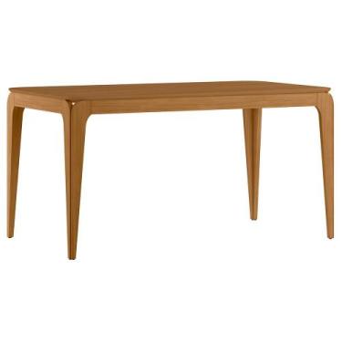 Imagem de Mesa de Jantar 6 Lugares Retangular 160cm Tampo MDF Claris N01 Ypê - L