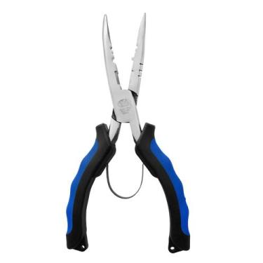 Imagem de Alicate Pesca Multifuncional Albatroz Qz603 Bico Curvo C/corte 17cm