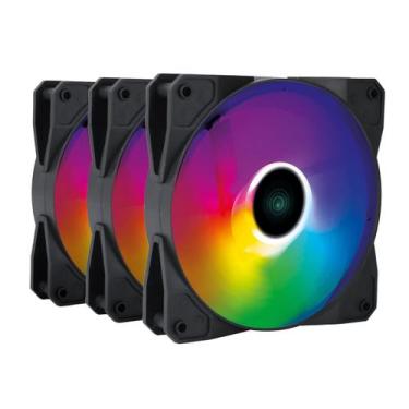 Imagem de Kit Cooler Fan Gamer Para Gabinete 3un Vinik V.ring 5.0 Full Blade 120
