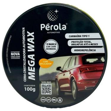 Imagem de Cera Cristalizadora Automotiva Mega Wax 100g Com Aplicador - PÉROLA