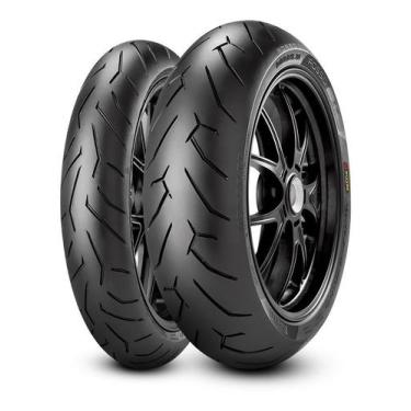 Imagem de Par Pneu Pirelli Diablo Rosso 2 110/70-17 140/70-17 Mt03 R3