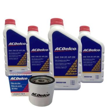 Imagem de Combo Troca 4 Litros Óleo Sintético 5w30 AcDelco + Filtro de Óleo AcDe