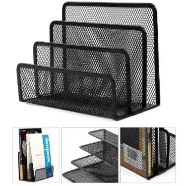 Imagem de Organizador Mesa Escritorio Suporte Porta Treco Documento Envelope Liv