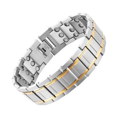 Imagem de Pulseira Magnética De Cobre Neodímio 3500 Gauss 3X Força Para Homens, 