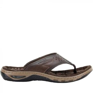 Imagem de Chinelo Masculino Pegada Couro de Dedo Amortech Cravo 131663