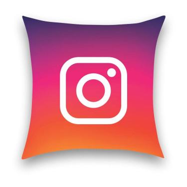 Imagem de Almofada 40x40 Fibra e Poliester Emoji Instagran 300 Drafmil